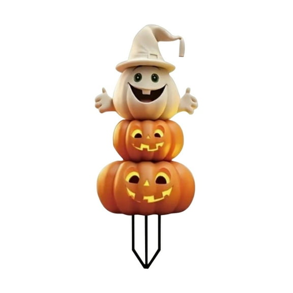 ZLBDYG Halloween Yard Decoration Plastic Signs with Stakes - Spooky Pumpkin Themed Outdoor Lawn Decor, Weather-Resistant Holiday Party Scene Setter for Gardens