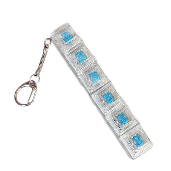 ZLBDYG LED Light up Four/Five/Six-Key Keyboard Toy with Loud Clicking Sounds, Stress Relief and Decompression Keychain for Adults to Manage Anxiety with Satisfying Tactile Feedback