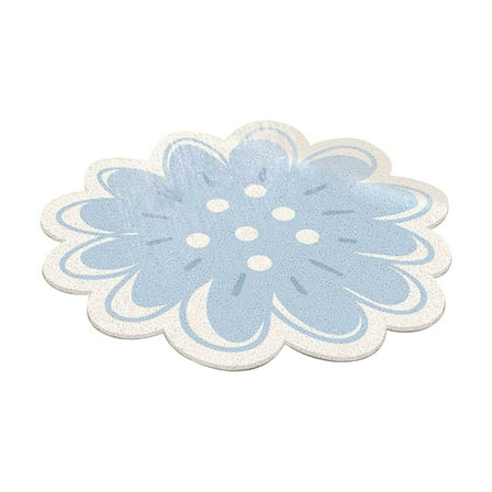 ZLBDYG Non-Slip Flower Shower Mat – 24” PVC Loofah Bath Mat for Tub & Bathroom, Quick-Drying & Comfortable, Elegant Anti-Slip Floor Mat for Wet Areas