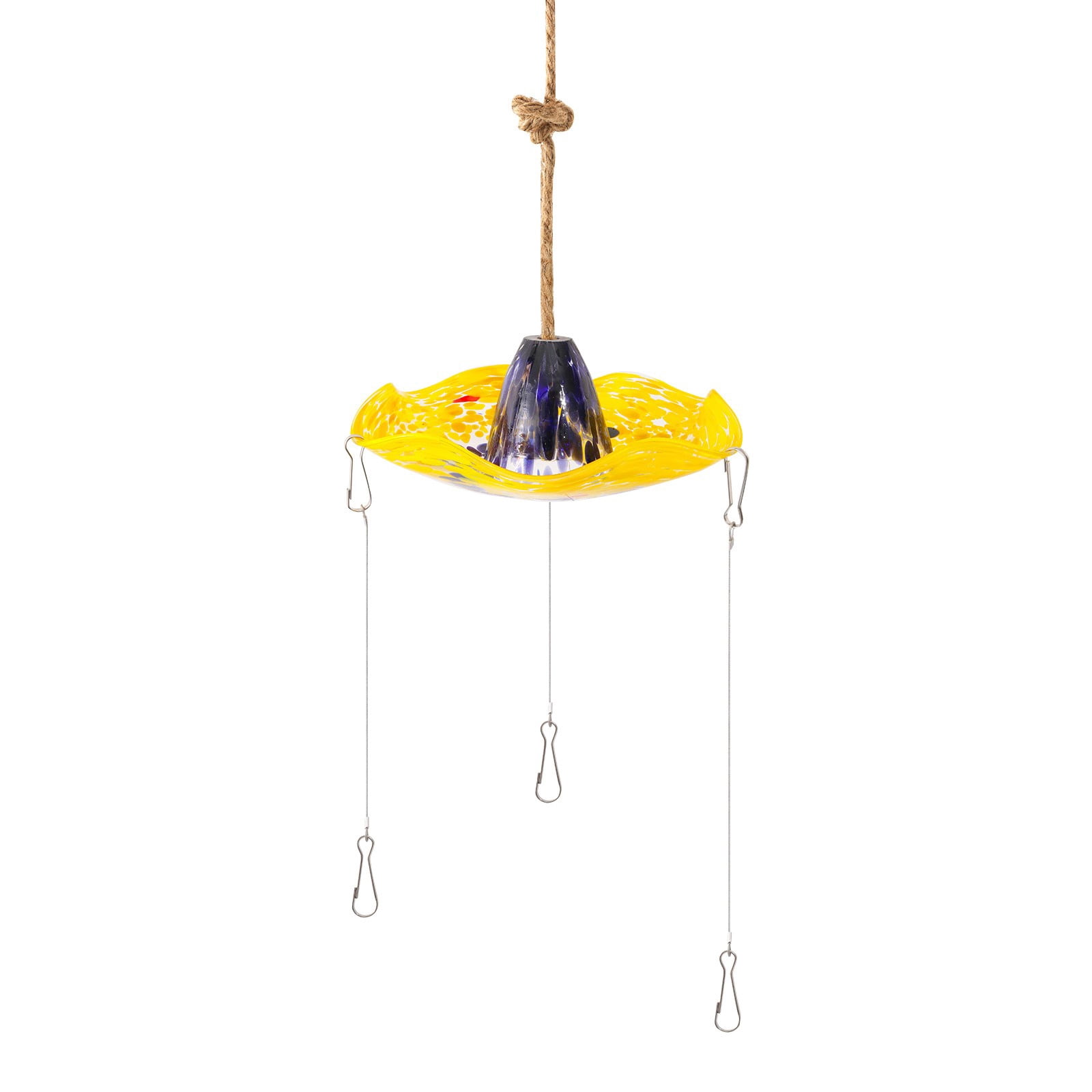 ZLBDYG Outdoor Hanging Bird Feeder – Windproof & Rainproof Wild Bird Feeding Station with 3 Hooks, Colorful Garden Decor for Backyard, Patio & Birdwatching Enthusiasts