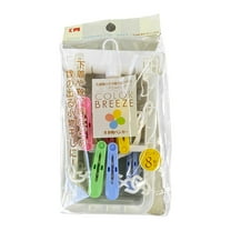 ZLBDYG Portable Clothespin Rack - 8-Color Clip Drying Hanger for Socks, Underwear, Baby Clothes (Foldable Laundry Organizer for Home, Travel, Outdoor Use - Space-Saving Design)