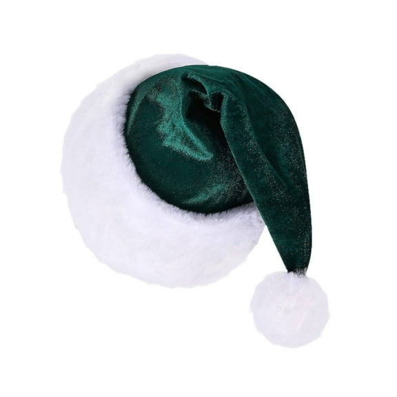 ZLBDYG Premium Thick Velvet Christmas Hat for Adults, Soft and Comfortable Colored Elegant Party Hat for Christmas Photos, Holiday Events, Festive Concerts and Ugly Sweater Party Accessories