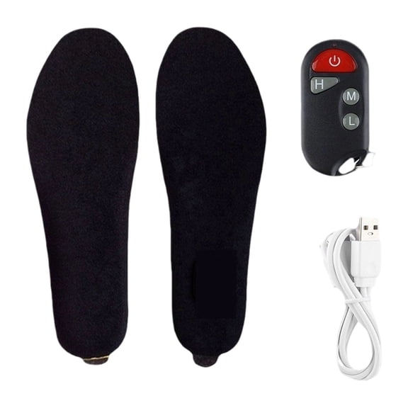ZLBDYG Rechargeable Heated Insoles with Remote Control Operation, Up to 9 Hours Heating Foot Warmers for Men and Women for Outdoor Hunting, Camping and Skiing Activities