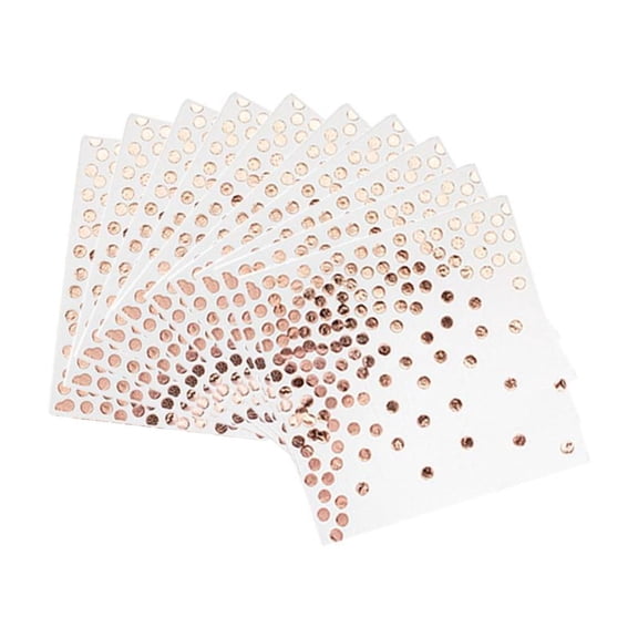 ZLBDYG Rose Gold Polka Dot Party Set – 10-Piece Disposable Plates, Napkins & Cups for Weddings, Birthdays & Events, Elegant & Festive Tableware