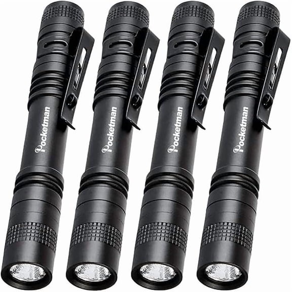 ZLC 4 Pcs LED Penlight Flashlight Tactical Torch with Clip(13.3 CM)