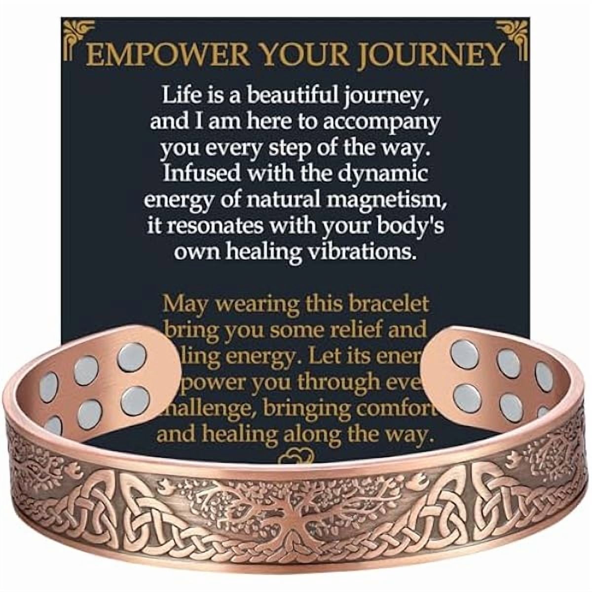 ZLC Copper Bracelet for Men, 18X Strength 99.99% Pure Solid Mens Magnetic Copper Bracelets
