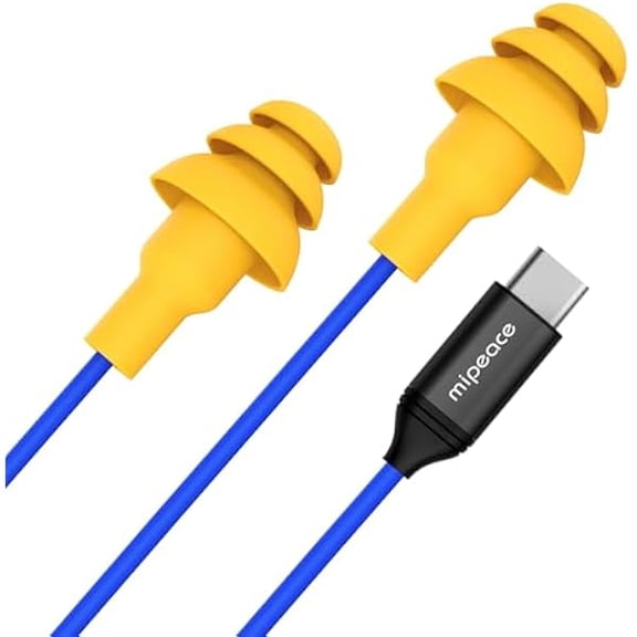 ZLC Ear Plug Headphones for Work, Work Earbuds USB Type C Headphones Earphones for Industrial Safety Construction(Without Mic & Control)