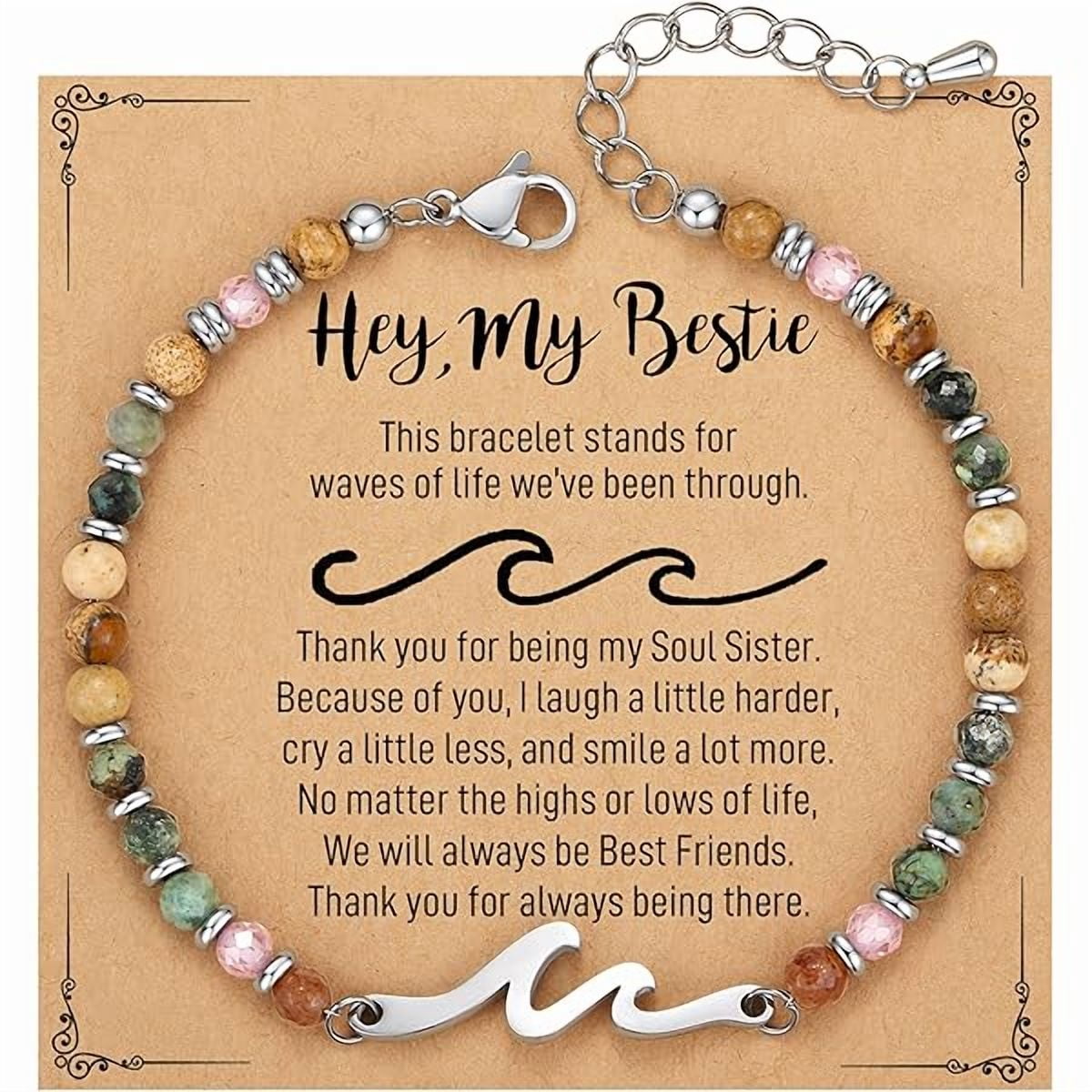 ZLC Friend Gifts for Women, Stocking Stuffers for Women, Sister Gifts from Sister, Wave Bracelet, Birthday Gifts for Woman, Bestie Friendship Bracelets, Unique Gifts for Her