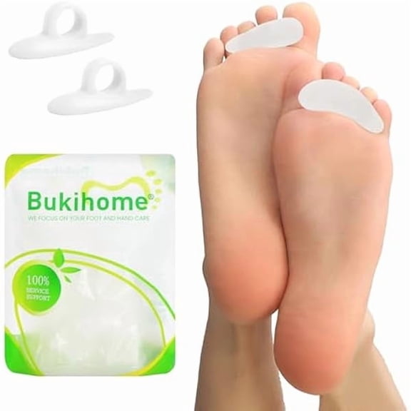 ZLC Hammertoe Corrector Gel Toe Straighteners - 12 pcs Support Crest for Women & Men - Realign Bent, Crooked, Curled, Claw, Hammer Toes - White,Single Loop