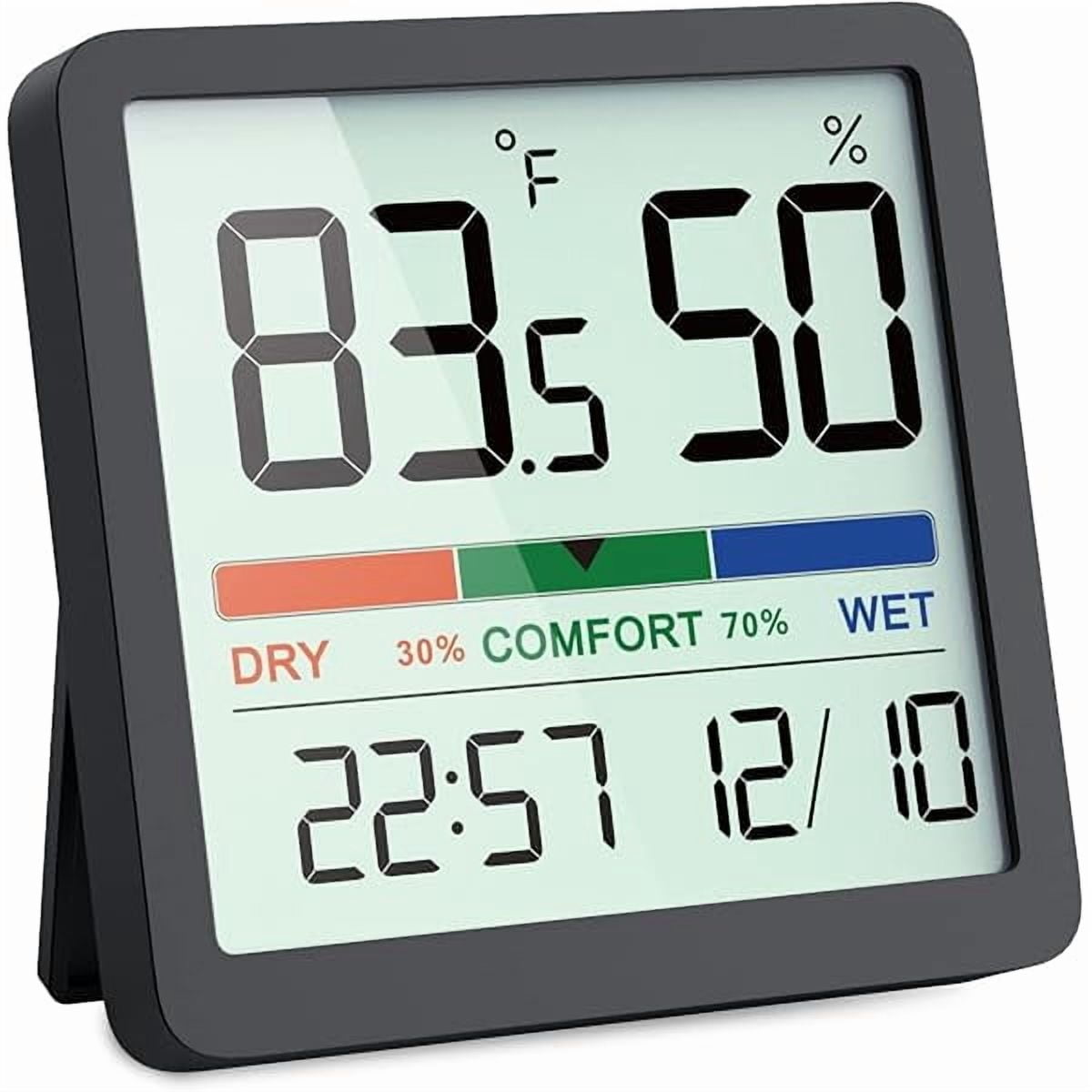 ZLC Humidity Gauge Indoor Thermometer - Digital Indoor Humidity Sensor Room Thermometer with Temperature Humidity Monitor, Accurate Hygrometer Temp Meter for Home Greenhouse Wine Cellar
