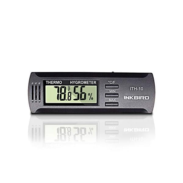 ZLC ITH-10 Digital Thermometer and Hygrometer Temperature Humidity Monitor Humidor Guitar Ukulele Mason Jar.
