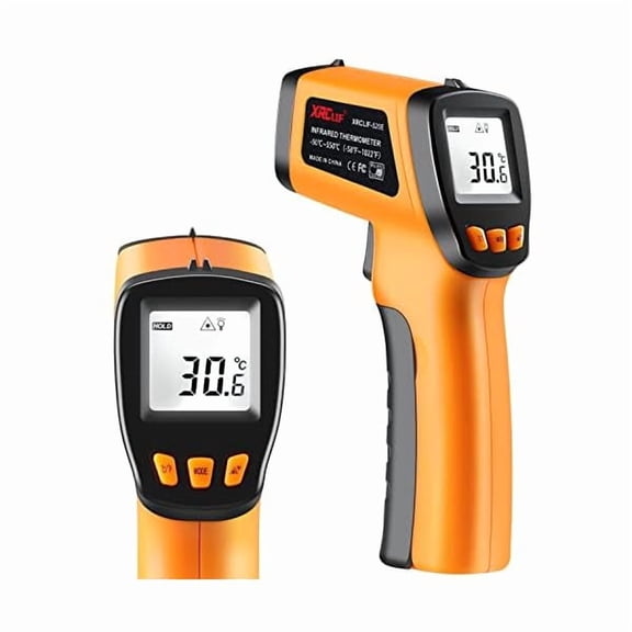 ZLC Infrared Thermometer Gun -58F to 1022F, Non-Contact Laser Thermometer with LCD Display, Temperature Measurement Gun for Cooking, BBQ, Oven, Adjustable Emissivity