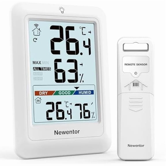 ZLC Pool Thermometer Floating Easy Read, IPX8 Wireless Swimming Pool Thermometers with Indoor Thermometers, Floating Thermometer for Spa/Hot Tub/Fish Tank, Milky White