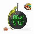 thumbnail image 1 of ZLC Reptile Thermometer and Humidity Gauge, LED Digital Thermometer Hydrometer, Reptile Tank Accessories for Bearded Dragon, Crested Gecko, Snake, Jumping Spider, Lizard, USB Power Supply (Black), 1 of 1