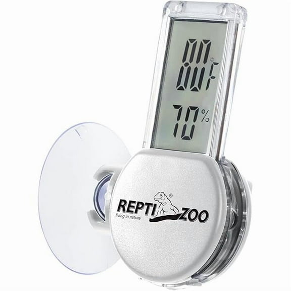 ZLC Reptile Thermometer Hygrometer with Suction Cup, Digital Thermometer Hygrometer for Reptile Rearing Box Terrarium Tank Bearded Dragon, Temperature & Humidity Gauge Fahrenheit ()