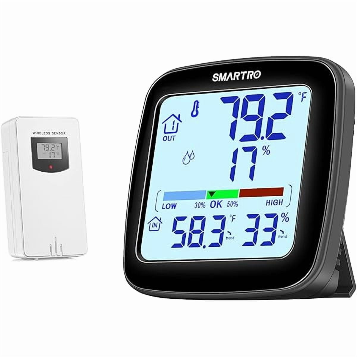 ZLC SC92 Professional Indoor Outdoor Thermometer Wireless Digital Hygrometer Room Humidity Gauge Temperature and Humidity Meter Pro Accuracy Calibration