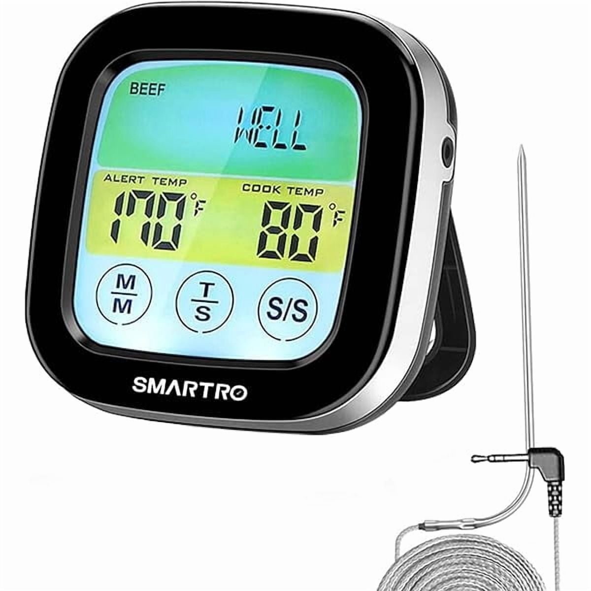 ZLC ST59 Digital Meat Thermometer for Oven BBQ Grill Kitchen Food Cooking with 1 Probe and Timer, LCD