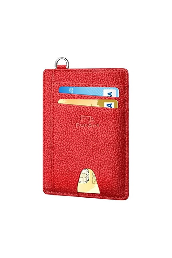 Slim Minimalist Wallet, Front Pocket Wallets, RFID Blocking, Credit Card Holder for Men & Women-Cerise