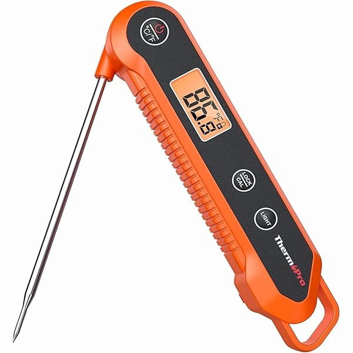 ZLC TP03H Digital Instant Read Meat Thermometer for Grilling Waterproof Kitchen Food LCD Thermometer with Calibration & Backlight Smoker Oil Fry Candy Thermometer