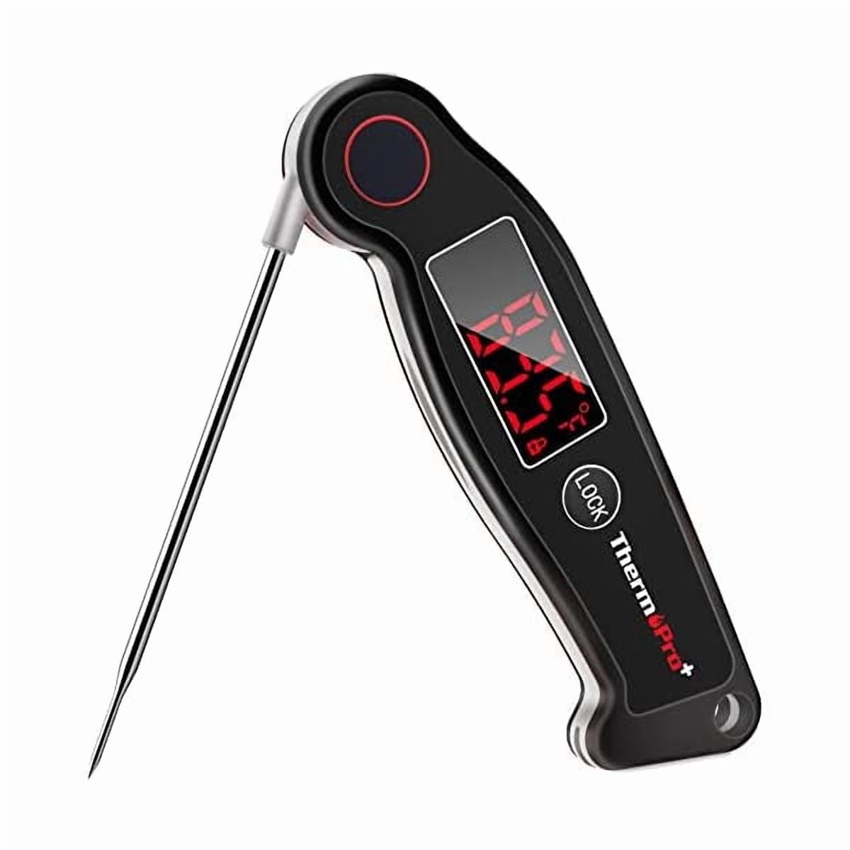 ZLC TP19 Waterproof Digital Meat Thermometer for Grilling with Ambidextrous Backlit & Thermocouple Instant Read Thermometer Kitchen Cooking Food Thermometer for Candy Water Oil BBQ Grill Smoker