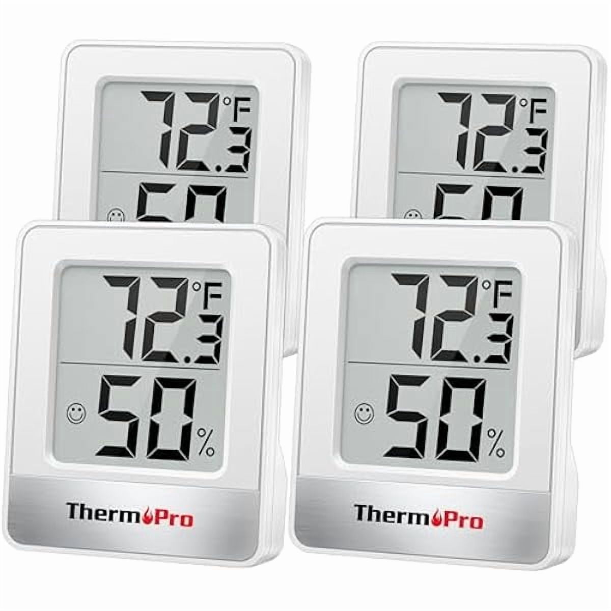 ZLC TP49 4 Pieces Digital Hygrometer Indoor Thermometer Humidity Meter Mini Hygrometer Thermometer with Temperature and Humidity Monitor Room Thermometer