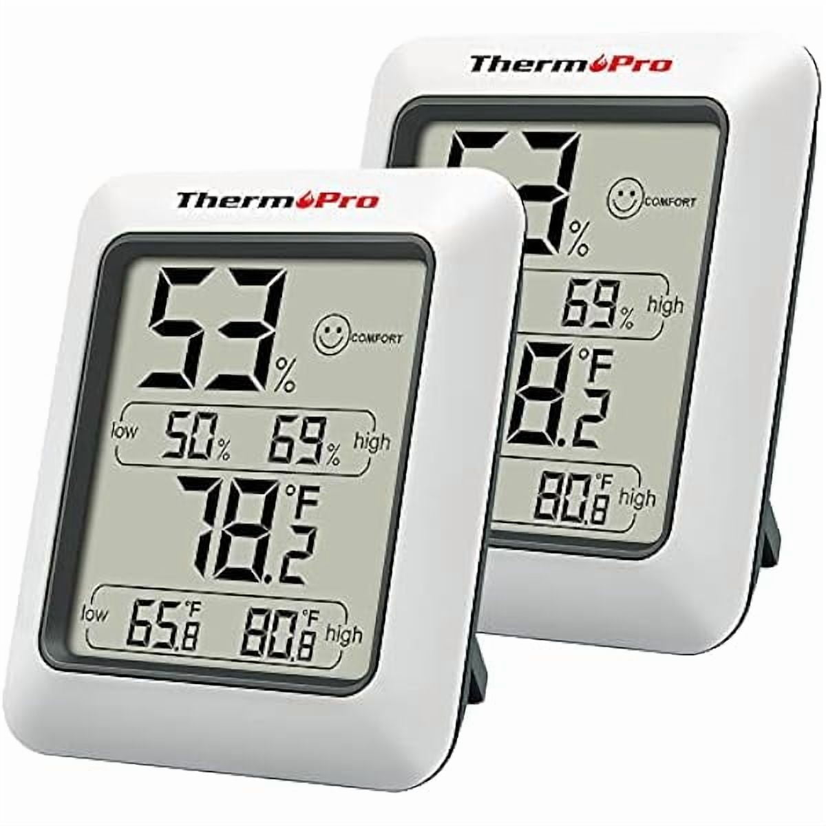 ZLC TP50 2 Pieces Digital Hygrometer Indoor Thermometer Room Thermometer and Humidity Gauge with Temperature Humidity Monitor