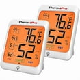 thumbnail image 1 of ZLC TP53 2 Pack Digital Hygrometer Indoor Thermometer for Home, Temperature Humidity Sensor with Comfort Indicator & Max Min Records, Room Thermometer Humidity Meter with Backlight Display, 1 of 1