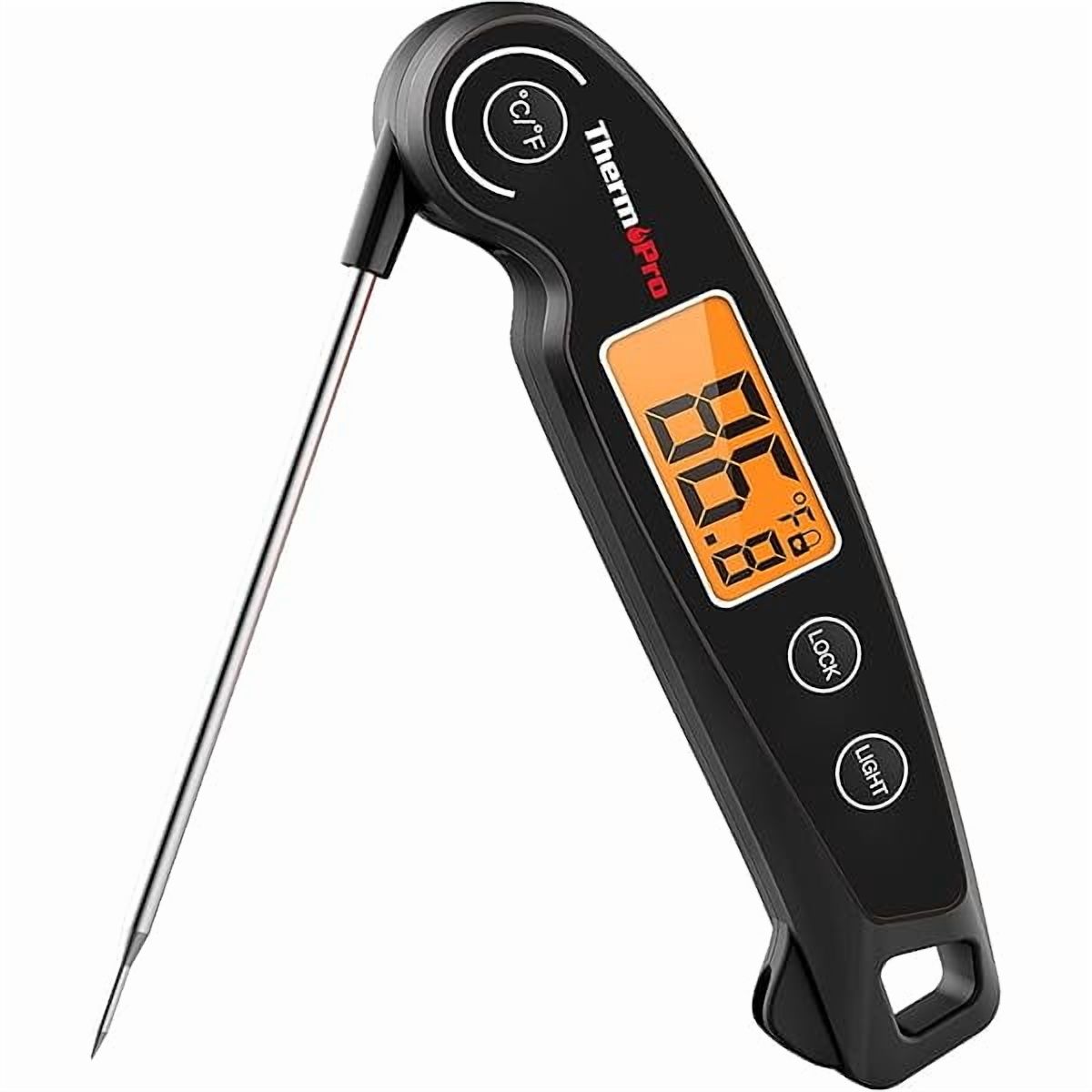 ZLC TP605 Instant Read Meat Thermometer Digital for Cooking, Waterproof Food Thermometer with Backlight & Calibration, Digital Probe Cooking Thermometer for Kitchen, Outdoor Grilling and BBQ
