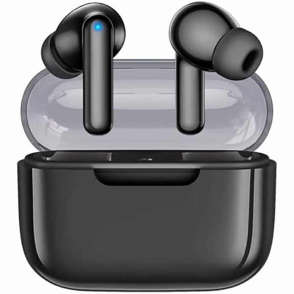 ZLC Wireless Earbuds, Bluetooth 5.3 in Ear Buds Light Weight Headphones with Deep Bass Sound,48 Hours Playtime Headset,Clear Calls Earphones with Mics for Sports Workout Black