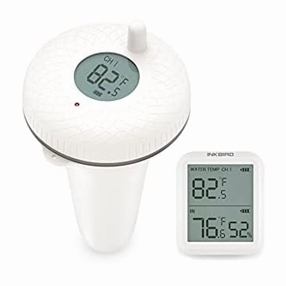 ZLC Wireless Pool Thermometer and Receiver Set, Updated Version Floating Thermometer with Easy Read Display, Thermometer for Swimming Pool, Hot Tub, Hot SpringBattery not Included