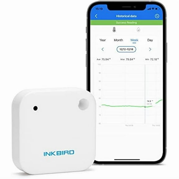 ZLC Wireless Thermometer Humidity and Temperature Monitor, IBS-TH2 Freezer Thermometer Bluetooth Temperature Sensor Smart, with APP for Android and iOS (Temperature and Humidity Sensor)
