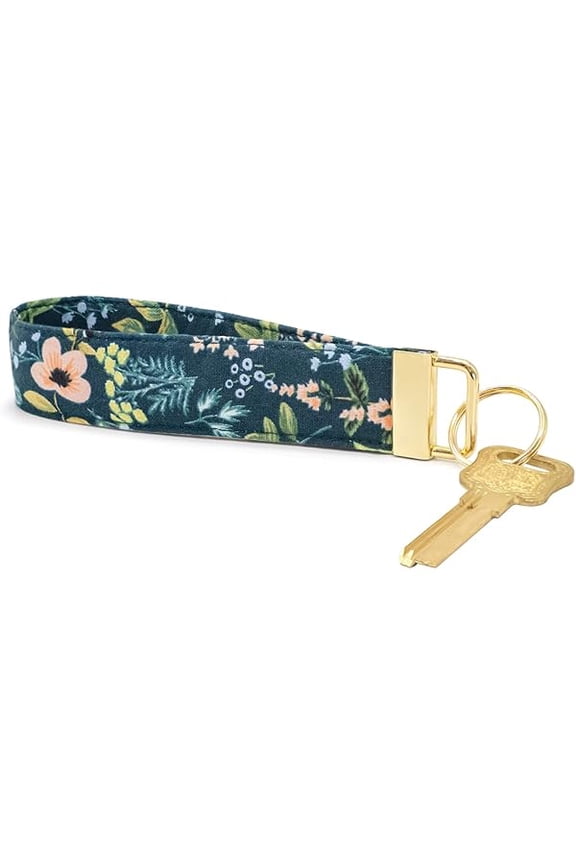 Women Floral Wristlet Keychain, Hand Wrist Lanyard Key Chain Holder Work for Key Wallets