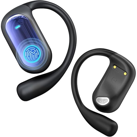 ZLC168 Languages AI Live Translation Earbuds, 4-in-1 Smart Mode Bluetooth 5.4 Touch Screen Earphones Real-Time Headphones Translator, Fit iOS and Android Ideal for Business and Learning, Deep Blue