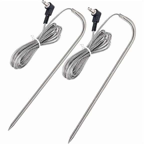ZLC2-Pack Temp Meat Probe Replacement for Pit Boss Pellet Grills and Smokers, 3.5 mm Plug Thermometer Probes Compatible with Pit Boss Series Pellet Grill