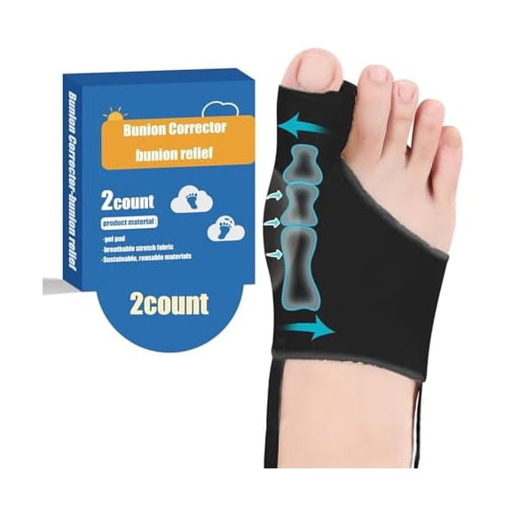 ZLC2 pcs Bunion Corrector for Women & Men, Non-Slip Big Toe Straightener, Big Toe Alignment Relief, Bunion pain relief, Comfortable & Breathable Day Night Support