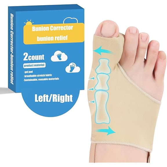 ZLC2 pcs Bunion Corrector for Women & Men, Non-Slip Big Toe Straightener, Big Toe Alignment Relief, Bunion pain relief, Comfortable & Breathable Day Night Support