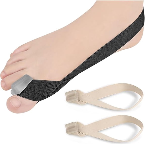ZLC2 pcs Toe Correction Belt Hallux Valgus Bunion Corrector Big Toe Straightener Overlapping Toe Separator Hammertoes Foot Alignment Tension Strap Orthotics Feet Bone Thumb Adjuster