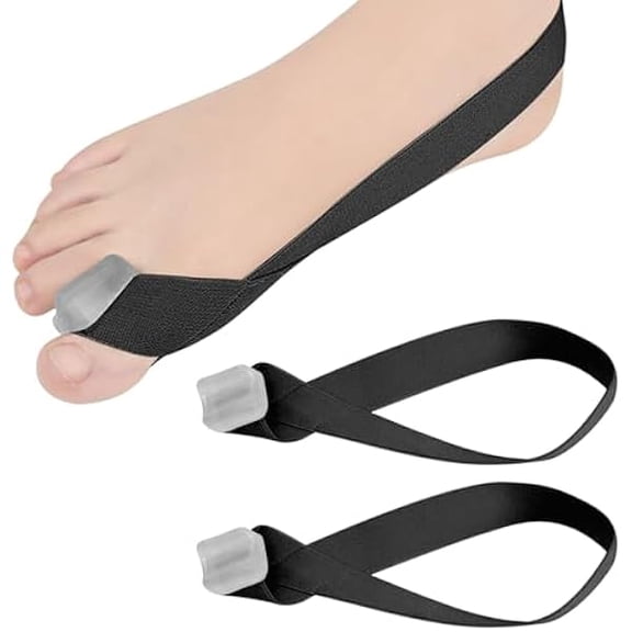 ZLC2 pcs Toe Correction Belt Hallux Valgus Bunion Corrector Big Toe Straightener Overlapping Toe Separator Hammertoes Foot Alignment Tension Strap Orthotics Feet Bone Thumb Adjuster