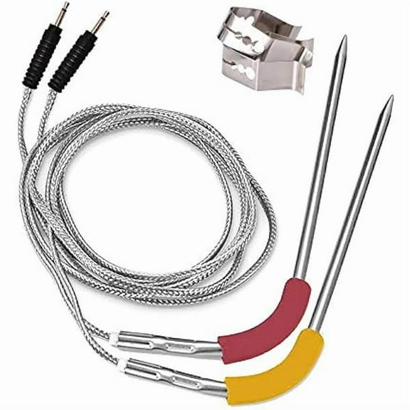 ZLC2pcs Replacement Meat Probe for Weber iGrill 2 Thermometer with 2 Probe Clip for Weber iGrill Mini &iGrill 3 &iGrill Pro Replacement Probe