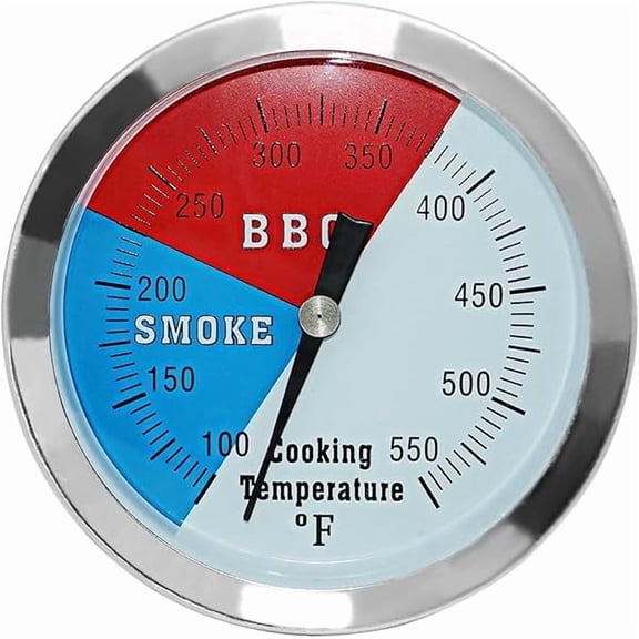 ZLC3 1/8 inch Charcoal Grill Temperature Gauge, Accurate BBQ Grill Smoker Thermometer Gauge Replacement for Oklahoma Joe's Smokers, and Smoker Wood Charcoal Pit, Large Face Grill Temp Thermometer