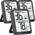 thumbnail image 1 of ZLC3 Pack Room Thermometer Indoor Hygrometer for Home, Digital Sensor Mini Humidity Gauge Meter, Temperature Humidity Monitor for Bedroom, Pet, Plant - Battery Included, 1 of 1