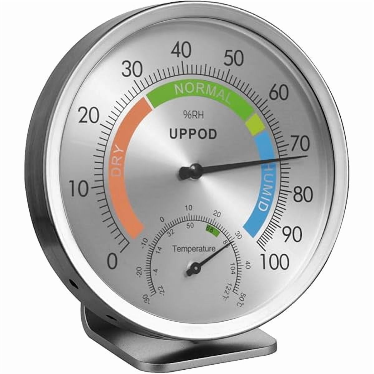 ZLC5" Indoor Outdoor Hygrometer/Thermometer, Humidity Gauge Indicator Temperature Humidity Monitor, Analog Hygrometer Humidor (English Version)