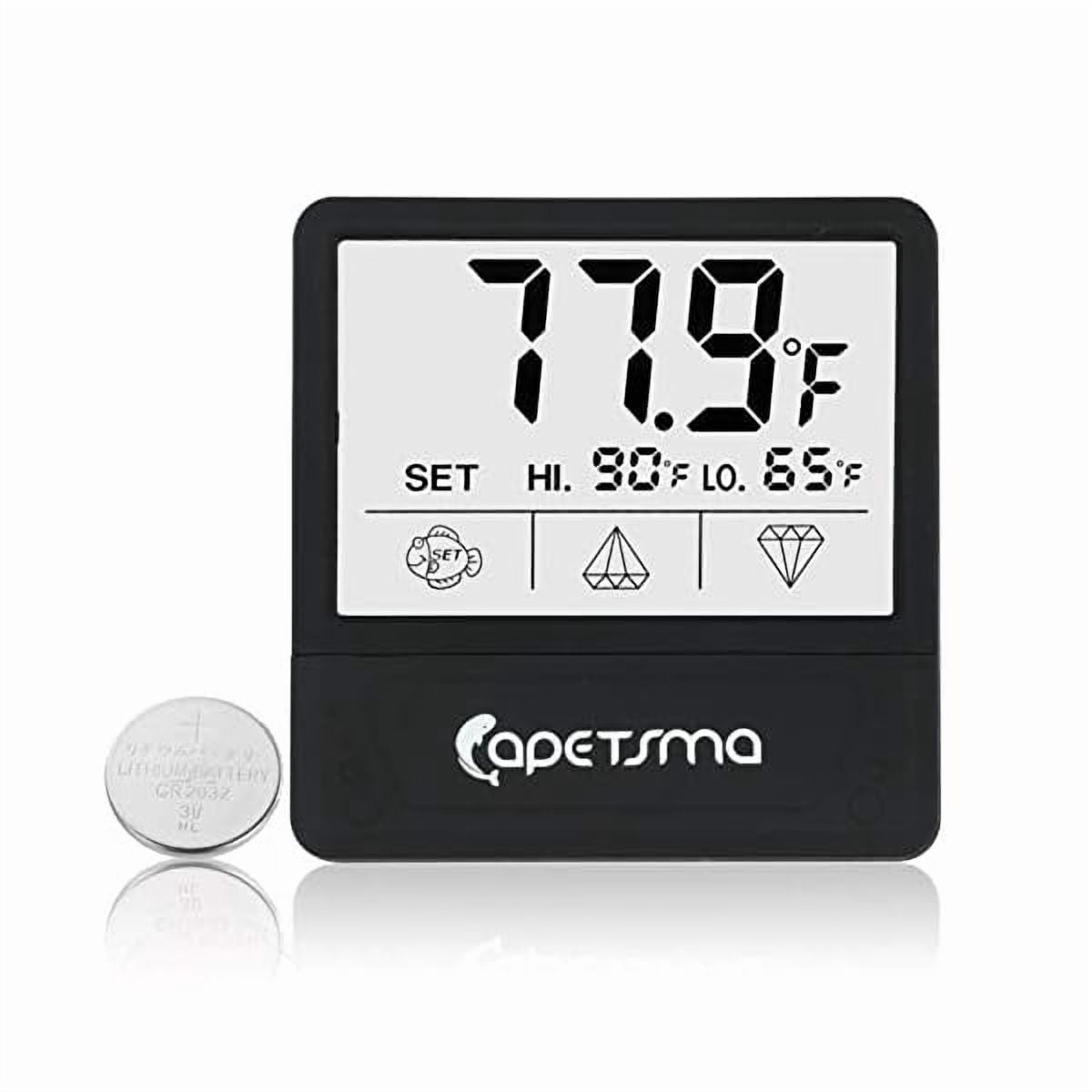 ZLCAquarium Thermometer, Digital Touch Screen Fish Tank Thermometer with Large LCD Display, Stick-on Tank Temperature Sensor Ensures Accurate Reading for Aquarium Terrarium Amphibians and Reptiles