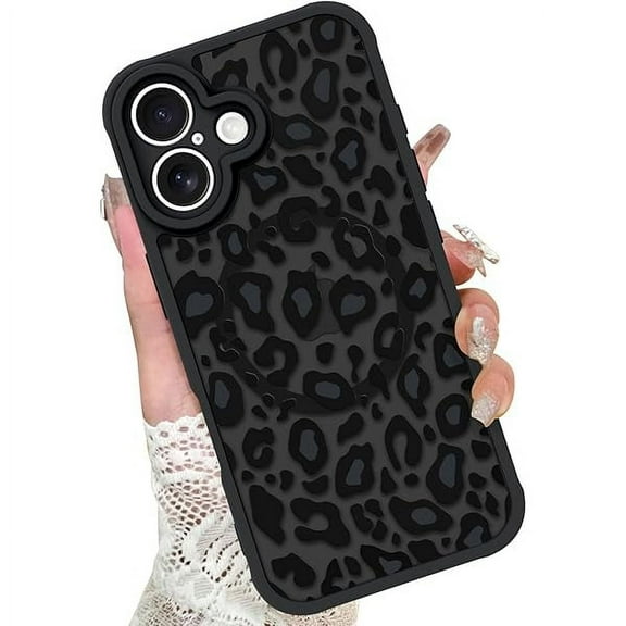 ZLCB Case for iPhone 16 Phone Case [Compatible with Magsafe] Leopard Printed Pattern Cute Cheetah Protective Magnetic Case for Girls Women Men 6.1"