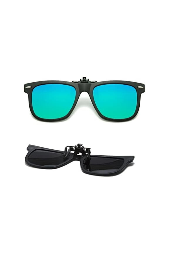 Kids Polarized Clip On Sunglasses Teen Boys Girls Square Flip Up Clip-on Sunglasses Over Glasses