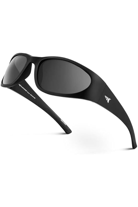 Raccoon Polarized Sport Sunglasses for Men and Women, Wide Temple Wrap, Ideal for Driving Fishing Cycling Running