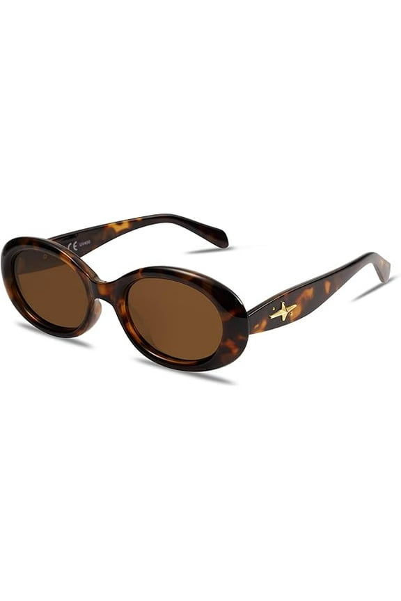 Small Retro Oval Polarized Sunglasses for Women Men 90s Vintage Small Face UV400 Protection Tiny Sun Glasses SJ2286