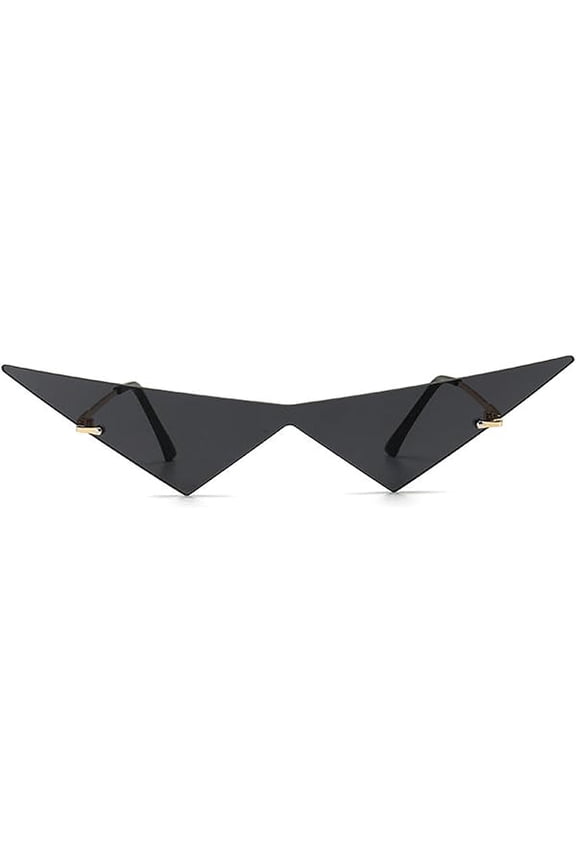 Triangle One Piece Frameless Sunglasses For Women Trendy Ocean Lens Sun Glasses Men Party Prom Sunglasses
