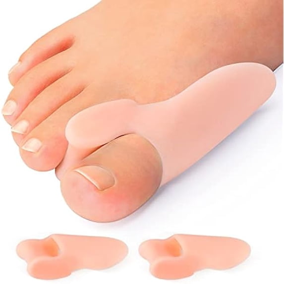 ZLCBunion Cushion Protector, 10 Packs of Bunion Corrector Pads with Separator for Big Toe, Gel Shield for Foot Pain Relief, Calluses, Corns - Beige
