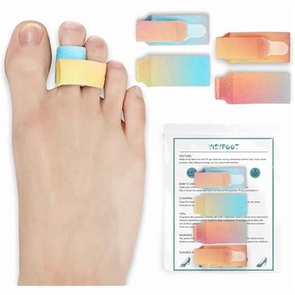 ZLCHammer Toe Corrector for Women, Fabric Buddy Wraps to Protect and Straighten, Reusable Toe Straightener for Claw Toe (4)